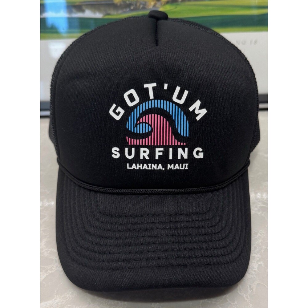 GOT'UM SURFING LAHAINA MAUI SURF SCHOOL - DECKY TRUCKER HAT - MEN'S ADJUSTABLE